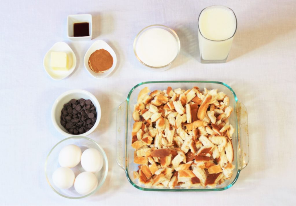 All your bread pudding ingredidents